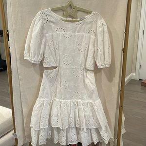 Habitual girls cut out dress with puff sleeves